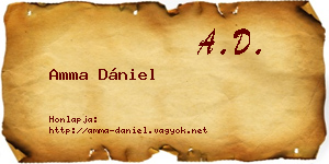 Amma Dániel névjegykártya